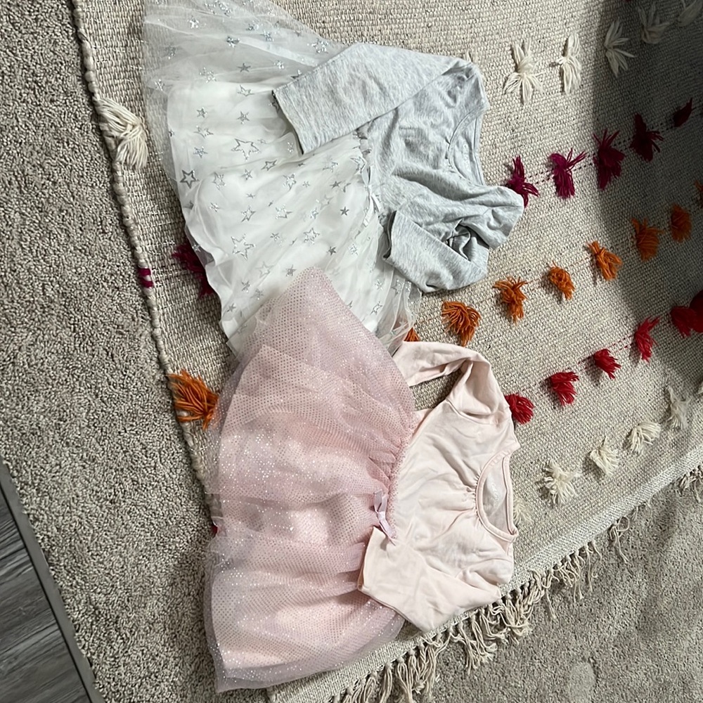 Set of 2 cat and jack tutu dresses. Long sleeve